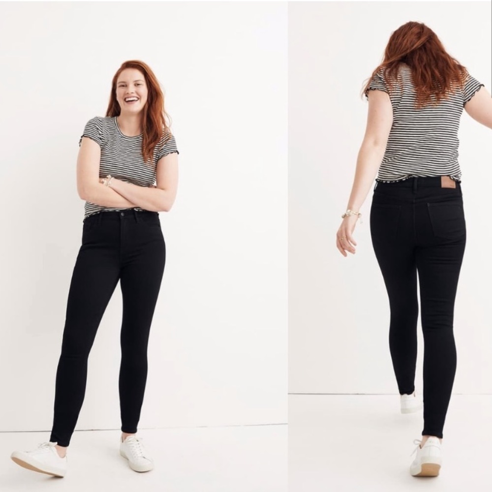 Madewell Roadtripper Mid-Rise Black Skinny Jeans
